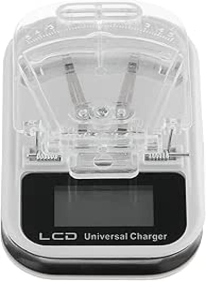 Desktop charger with lcd and usb port - white black